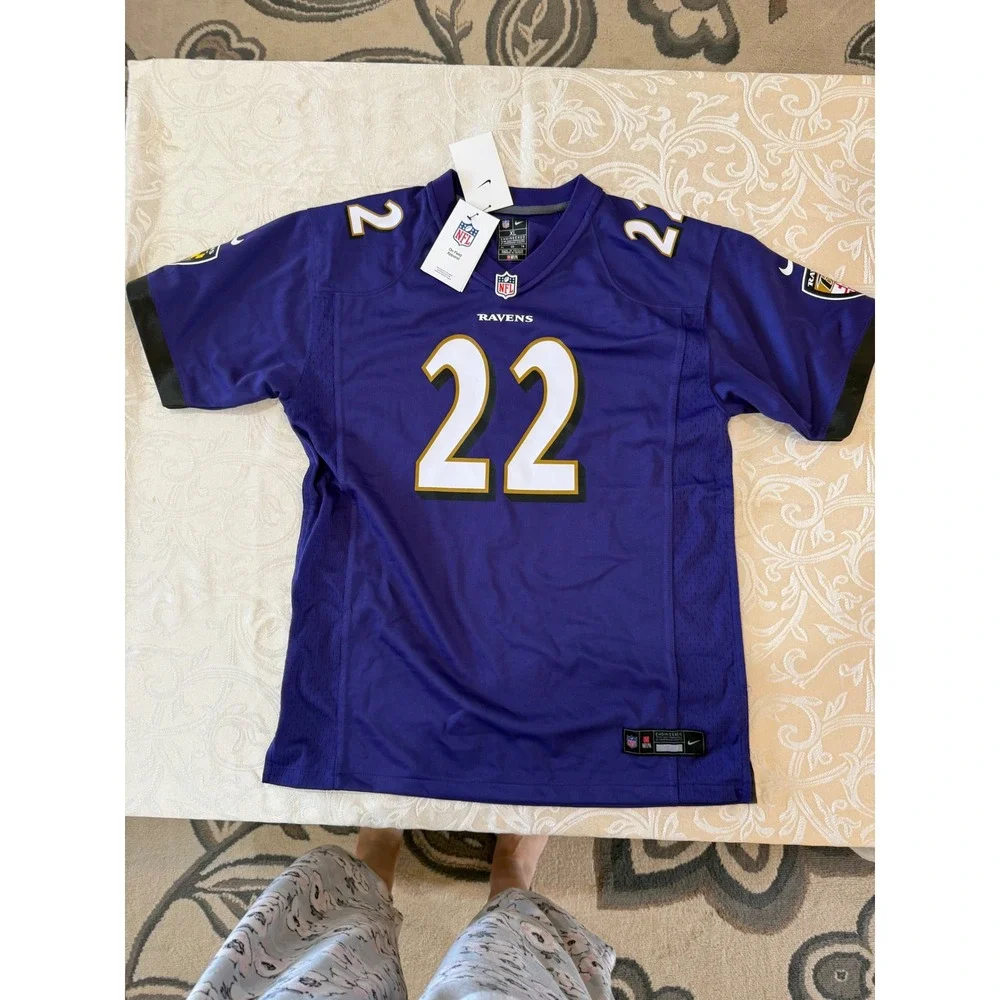 Nike Baltimore Ravens Derrick Henry 22 Purple NFL Jersey Mens XL New
